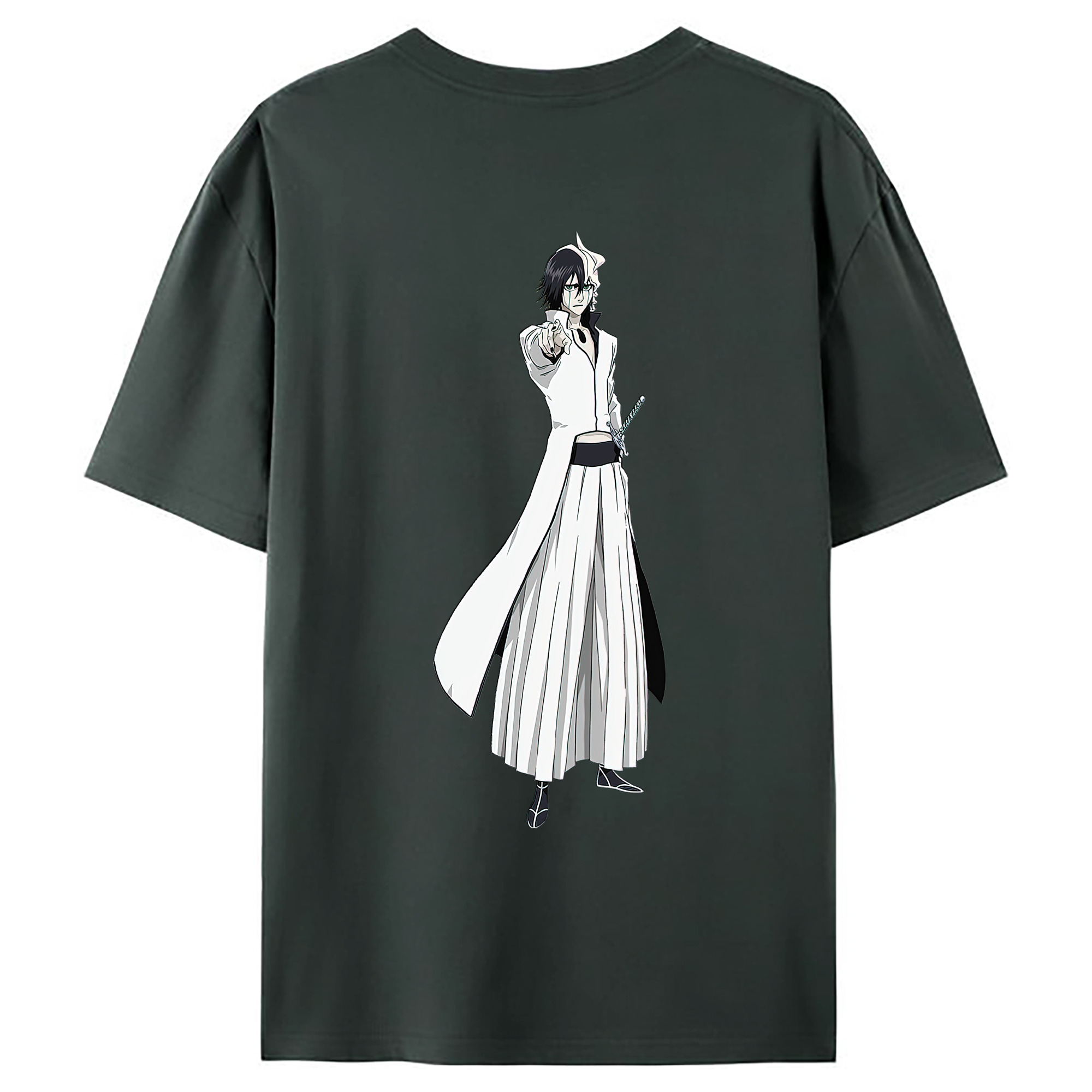 （画像用） ブリーチ ウルキオラ·シファー BLEACH Ulquiorra cifer 綿100％ メンズ半袖Tシャツ（バックプリント） 通気性